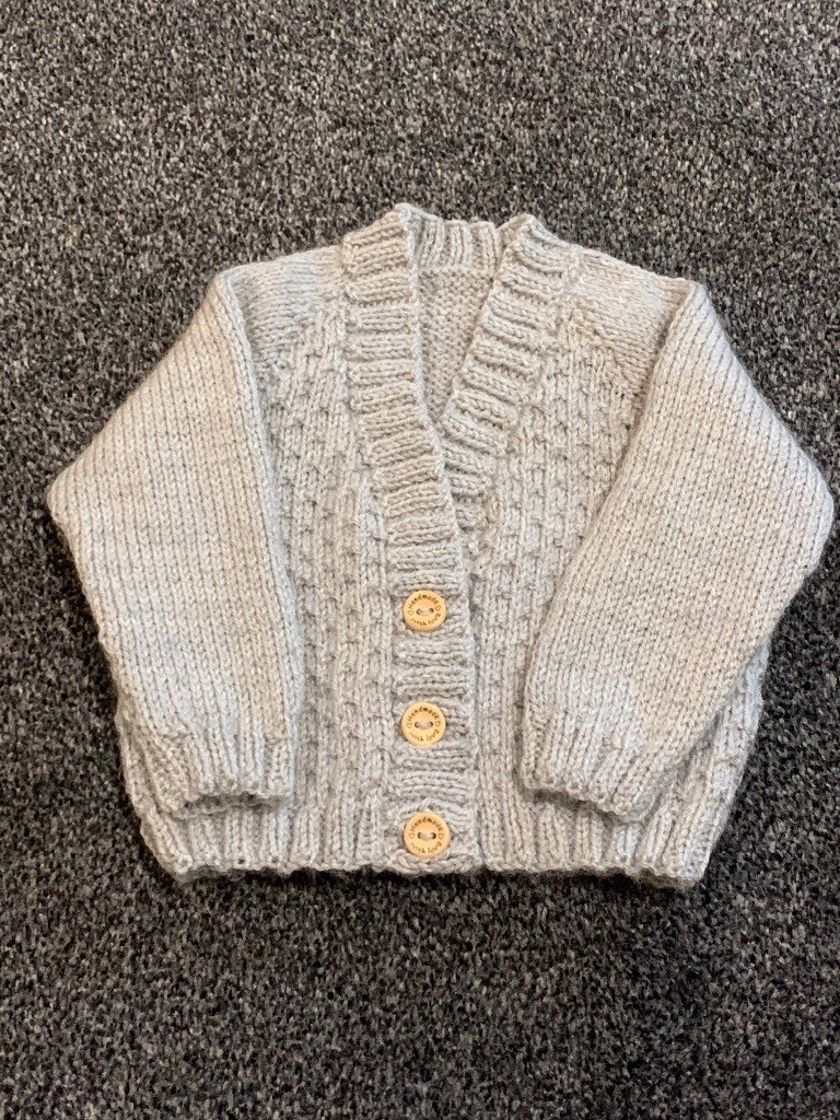 grey baby cardigans